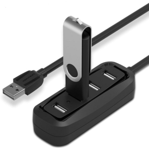 USB-хаб Vention USB Hub 4-Port 2.0 0.5 м Black (VAS-J43) (43387944) краща модель в Луцьку