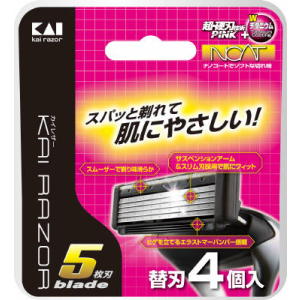 Запасні леза для чоловічого верстата для гоління Kai з 5 лезами 4 шт (4901331017148) ТОП в Луцьку