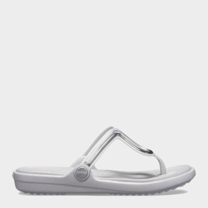 В'єтнамки Crocs Jibbitz Sanrah MetalBlock Flat Flip 205470-98Q-W7 37-38 23.8 см Сріблясті (191448322042) в Луцьку