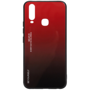 Панель BeCover Gradient Glass для Vivo Y15/Y17 Red-Black ТОП в Луцьку