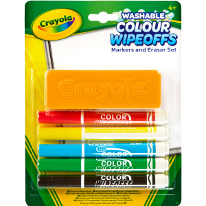 Набір фломастерів Crayola Washable для сухого стирання із щіткою 5 шт (256417.012) (0071662093020) в Луцьку