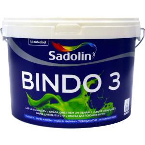 Фарба Sadolin Bindo 3 - глибокоматова латексна фарба для стін та стелі, біла, BW, 2.5 л (5078159) краща модель в Луцьку