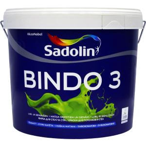 Фарба Sadolin Bindo 3 - глибокоматова латексна фарба для стін та стелі, біла, BW, 10 л (5078158) ТОП в Луцьку