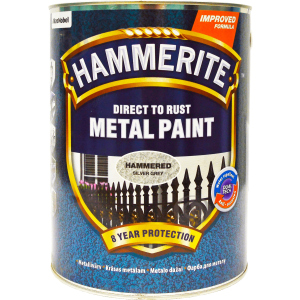 Фарба Hammerite Metal Paint Hammered - глянсова фарба алкідна по металу, захисна, чорна, 5 л (5126349) в Луцьку