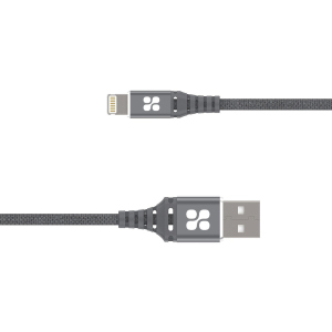 Кабель Promate NerveLink-i USB/Lightning MFI 2.4А 1.2 м Grey (nervelink-i.grey) в Луцке