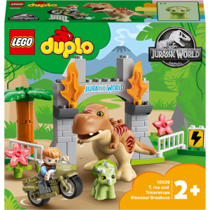 Конструктор LEGO DUPLO Jurassic World Втеча динозаврів: тиранозавр та трицератопс 36 деталей (10939) в Луцьку