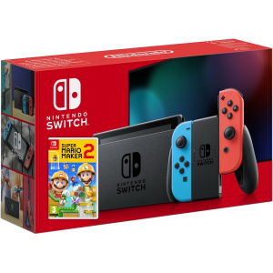 Nintendo Switch Neon Blue-Red (Upgraded version) + Игра Super Mario Maker 2 (русская версия) в Луцке