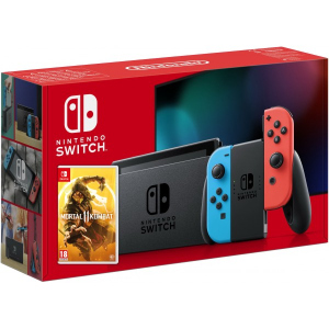 Nintendo Switch Neon Blue-Red (Upgraded version) + Игра Mortal Kombat 11 (русская версия) лучшая модель в Луцке