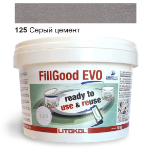 Полиуретановая затирка Litokol FillGood EVO 125 (Серый цемент) 5кг. лучшая модель в Луцке