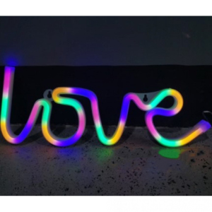 Неоновый светильник LED Lights "love" Декоративная LED лампа "любовь" Мультицвет