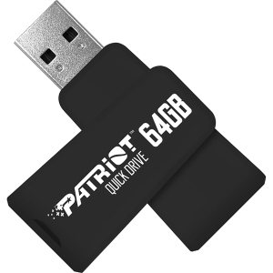 Patriot Color QuickDrives 64GB USB 3.1 Black (PSF64GQDBK3USB) ТОП в Луцьку