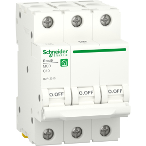 Автоматический выключатель Schneider Electric RESI9 10 А, 3P, кривая С, 6кА в Луцке