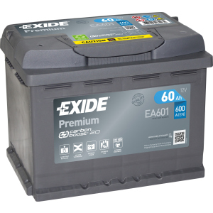 Автомобильный аккумулятор Exide Premium 60 А·ч (+/-) Euro (600EN) (EA601) лучшая модель в Луцке