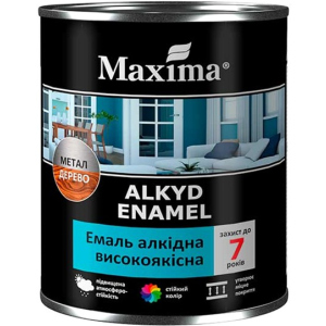 Емаль алкідна високоякісна Maxima 2.3 кг Чорна (4823083307226)