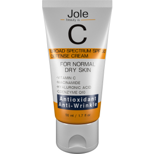 Дневной крем Jole Broad Spectrum SPF 30 Defencse Cream с Витамином С, Ниацинамидом и Коэнзимами 50 мл (jbsdc50) (4820243881251) рейтинг