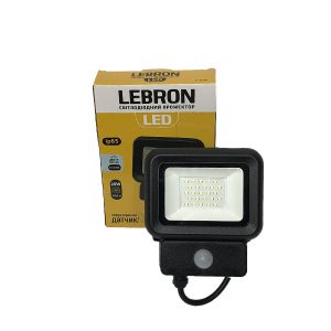 LED прожектор з датчиком руху LEBRON LF-20S, 20W, 1600Lm, 6500К (4416) в Луцьку