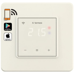 Терморегулятор програмований з WiFi Terneo sx WiFi (слонова кістка) краща модель в Луцьку