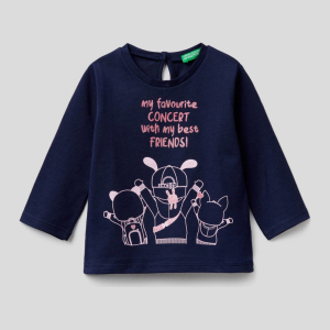 Футболка з довгими рукавами United Colors of Benetton 3I1XC15DL.P-252 82 см (8300895513718) ТОП в Луцьку