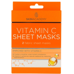 Тканинна маска для обличчя Skin Academy Vitamin C 0.45 г х 2 шт (5031413989908) краща модель в Луцьку