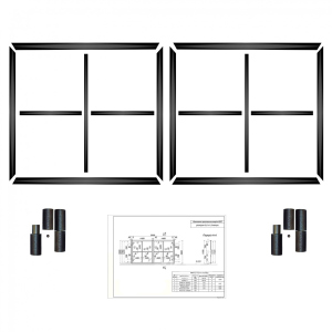 Комплект розпашних воріт КСС (Звари сам) на проріз 4 метри 220