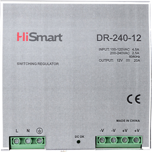 Блок питания HiSmart 12V 20A 240W DIN (DR-240-12) лучшая модель в Луцке