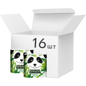 Упаковка туалетной бумаги Снежная Панда Классик 150 отрывов 2 слоя 16 пачек по 4 рулона (4823019007626) в Луцке