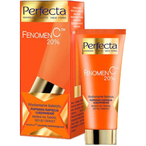 Маска для обличчя та шиї Perfecta Fenomen C 20% Booster Mask 60 мл (5900525044327) ТОП в Луцьку