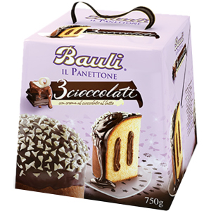 Кекс Bauli Панеттоне Три шоколада 750 г (8001720424949)
