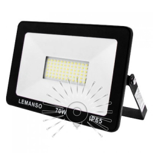 хорошая модель Прожектор LED 70w 6500K IP65 4200LM LEMANSO чёрный/ LMP73-70