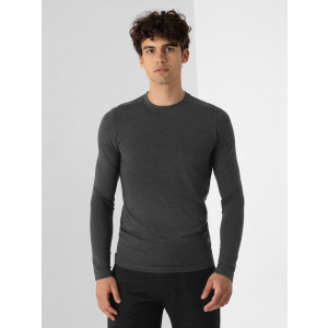 Чоловічий лонгслів 4F NOSH4-TSML350-23M XL Dark Grey Melange (5903609653972) краща модель в Луцьку