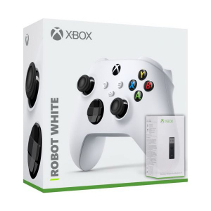 Microsoft Xbox Series X | S Wireless Controller with Bluetooth (Robot White) + Адаптер бездротового геймпада для Windows (Upgrade Version) в Луцьку