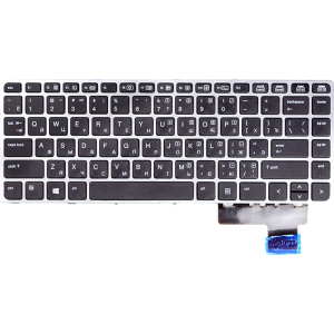 Клавіатура для ноутбука PowerPlant HP EliteBook Folio 9470, 9480M Чорна, сірий фрейм ТОП в Луцке