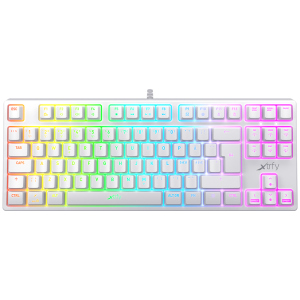 Клавиатура проводная Xtrfy K4 TKL RGB Kailh Red USB White RUS (XG-K4-RGB-TKL-WH-R-RUS) лучшая модель в Луцке