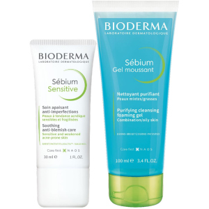 Набір Bioderma Флюїд Sebiom Sensitive 30 мл + Очищаючий гель Sebiom 100 мл (3041306016996) в Луцьку