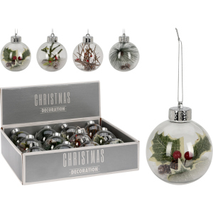 Набір ялинкових куль Christmas Decoration 8 см 12 шт (CAA126880) краща модель в Луцьку