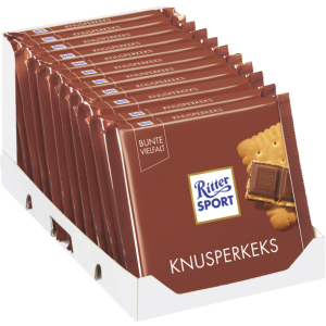 Упаковка молочного шоколада Ritter Sport с начинкой из сливочного печенья 11 шт х 100 г (4000417214607) в Луцке