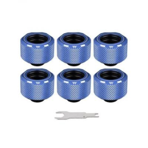 Фітинг для СВО ThermalTake Pacific C-Pro G1/4 PETG 16mm OD Fitting Kit - Blue (CL-W210-CU00BU-B) краща модель в Луцьку