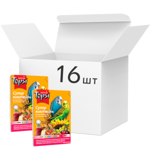 хороша модель Упаковка корму для папуг Topsi Супер коктейль 550 г 16 шт (14820122203614)