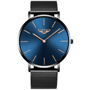 Чоловічий годинник Guanqin Black-Blue-Black GS19081 CS (GS19081BBlBS) ТОП в Луцьку