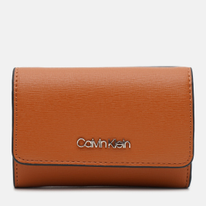 Гаманець жіночий Calvin Klein Jeans Trifold Sm Saffiano K60K608338-GAC Cognac (8719854162438) краща модель в Луцьку