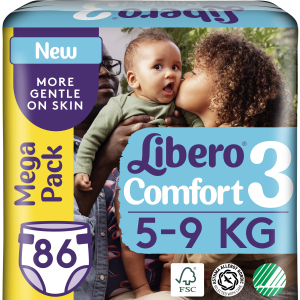 Підгузки Libero Ліберо Comfort 3 5-9 кг 86 шт одноразові (7322541083117) надійний