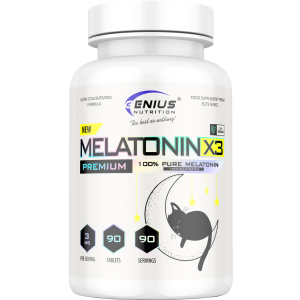 Мелатонин Genius Nutrition Melatonin-X3 90 таблеток (7359392901680)