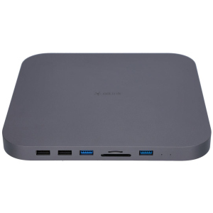 USB-хаб адаптер Ailink Aluminium USB-C Mac mini Hub Card Reader HDD/SDD slot Space Grey (AI-MC25_sg) лучшая модель в Луцке