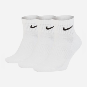 Набір шкарпеток Nike U Nk Everyday Cush Ankle 3Pr SX7667-100 34-36 (S) 3 пари Білий (888407236143) ТОП в Луцьку