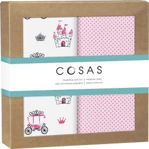 Набір пелюшок Cosas Бязь Castle Carriage Rose Dots Malina 80 х 100 2 шт (4822052074602) рейтинг