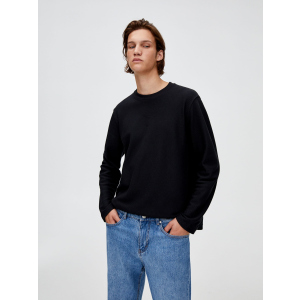 Чоловічий лонгслів Pull & Bear 9596/503/800 XS Чорний (09596503800014) ТОП в Луцьку