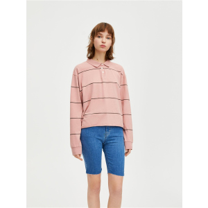 Поло Pull & Bear XAZ217099FJOH M Бледно-розовое (DD8000004439624) лучшая модель в Луцке