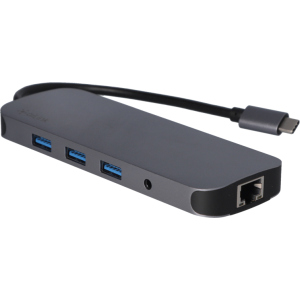 USB-хаб адаптер Ailink Aluminium Gigabit Ethernet USB-C 100W SD Hub Card Reader HDMI 4K Multi Port 9 в 1 Space Grey (AI-CH9A) краща модель в Луцьку