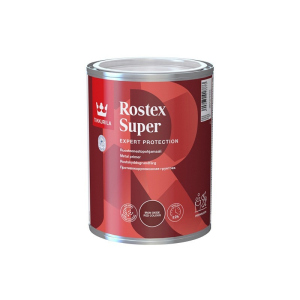 Грунт быстросохнущий TIKKURILA ROSTEX SUPER для металла и оцинковки красно-коричневый 1л ТОП в Луцке