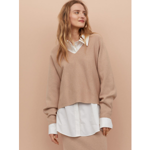 Пуловер H&M 060794538_beige XL Бежевый (6666000160959) в Луцке